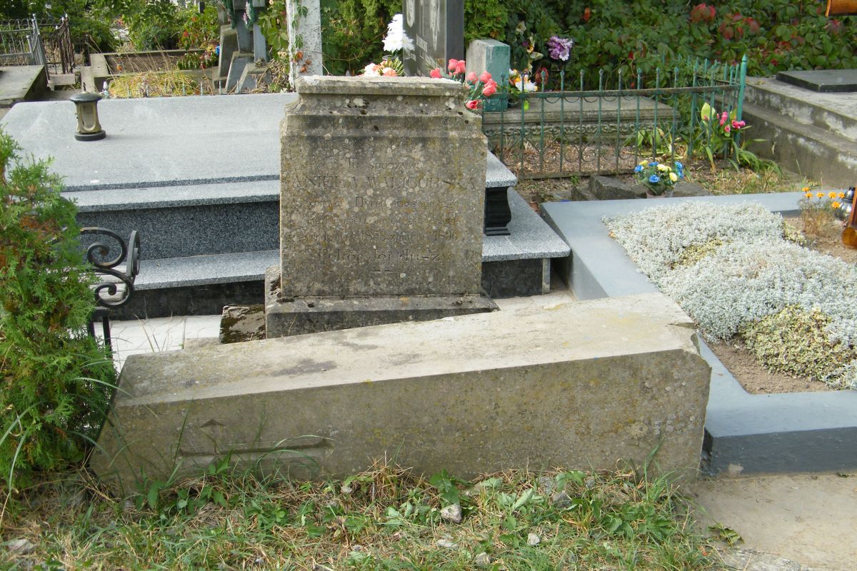 Tombstone of Aniela Waligórska, Ternopil cemetery, state of 2016