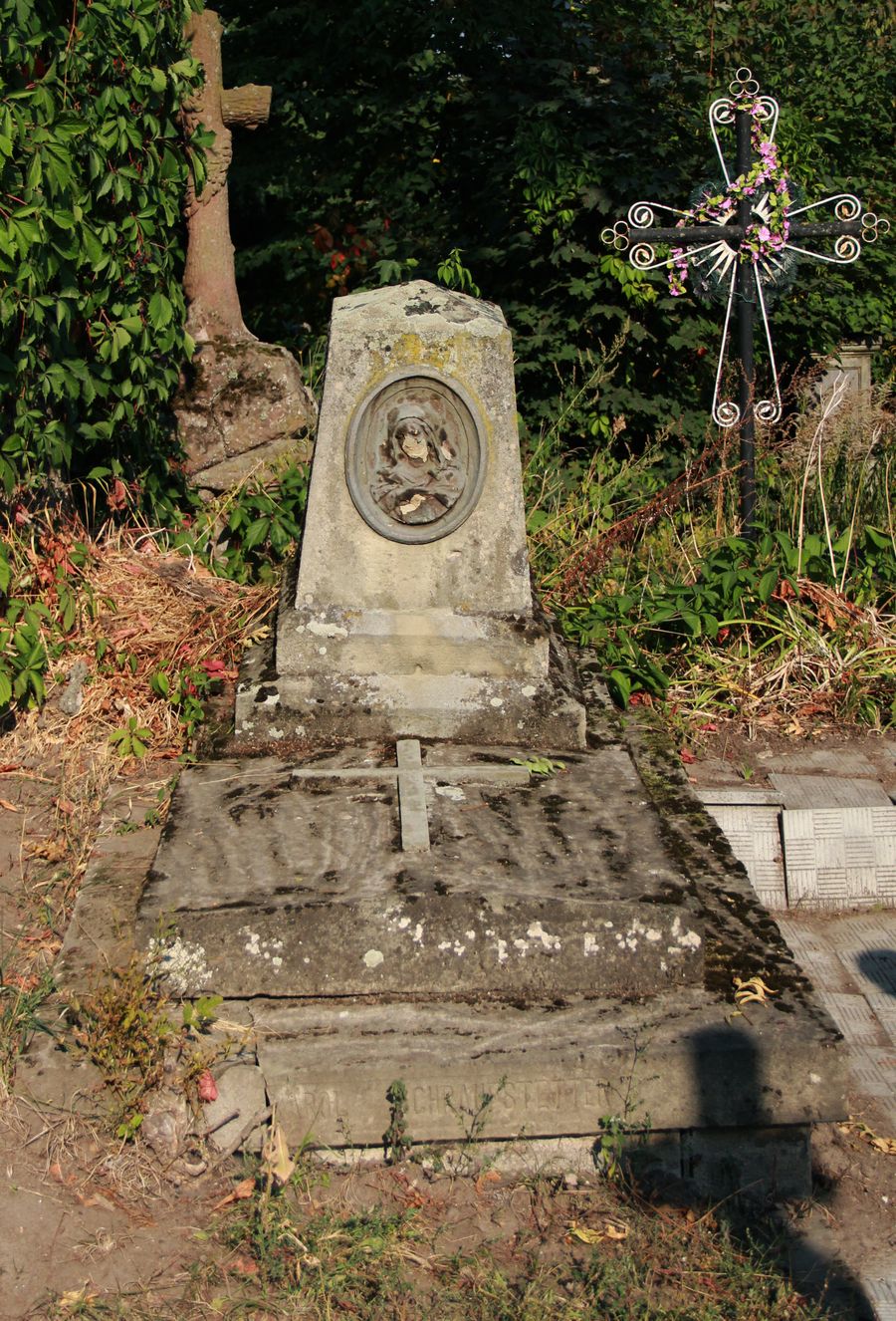 Tombstone of Karl Schraufstetter, Ternopil cemetery, 2016 status