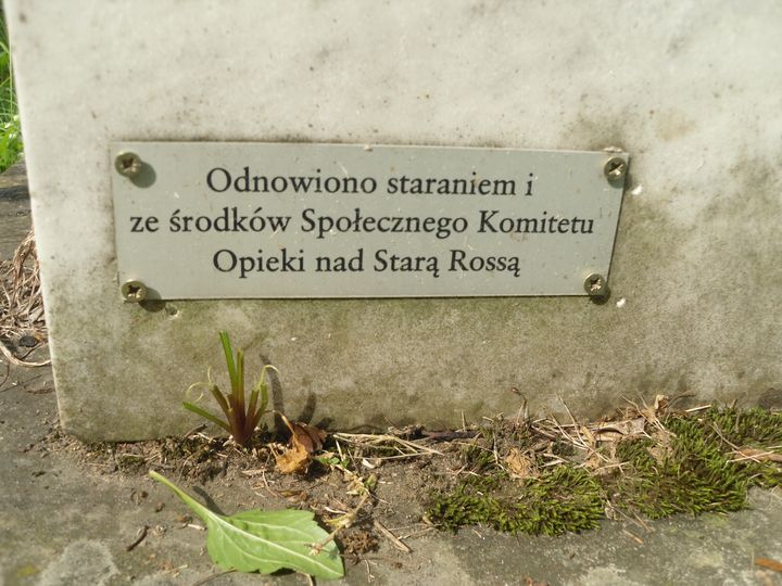 Fragment of Paulina Tyszkiewicz's gravestone from the Ross Cemetery in Vilnius, as of 2013.