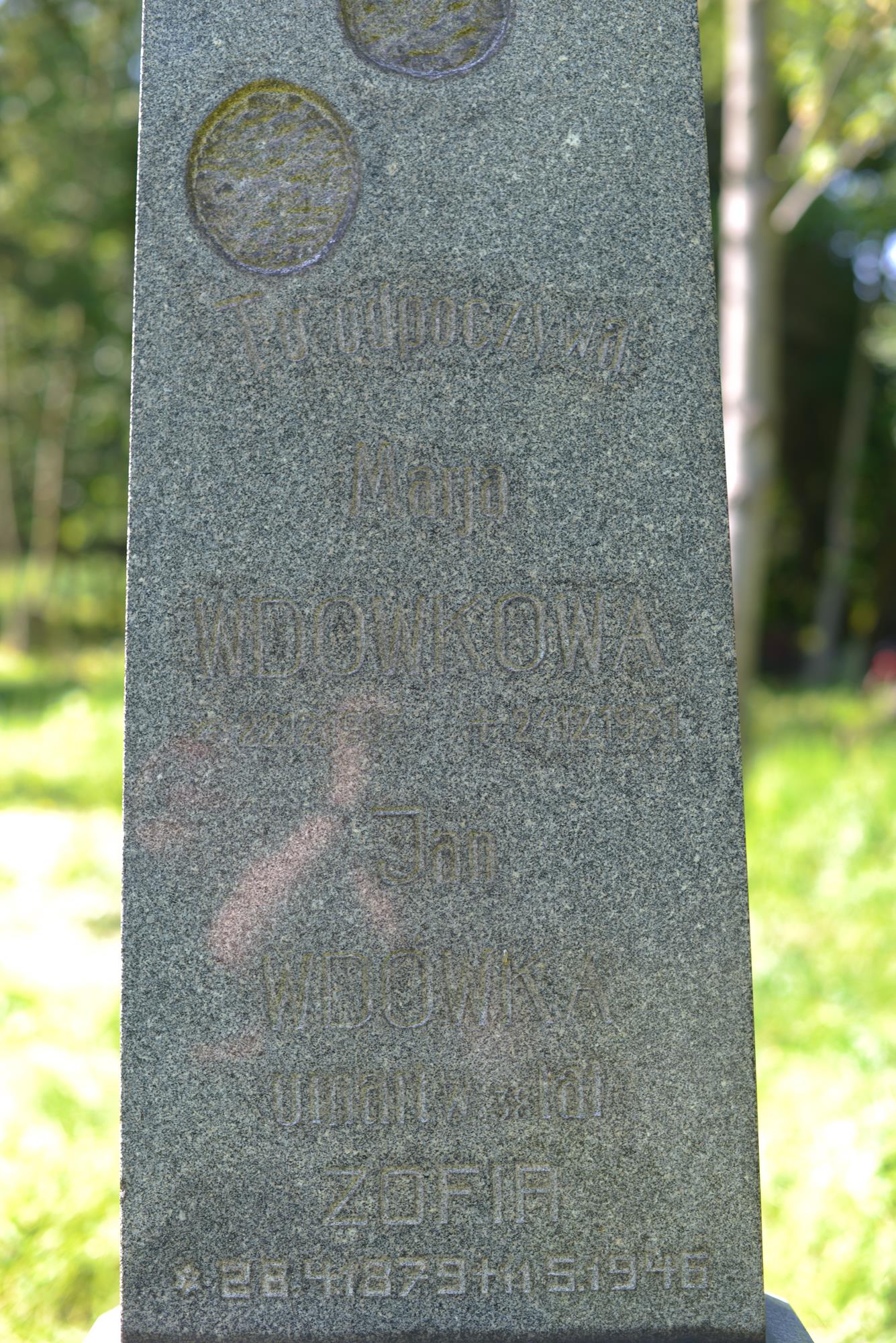 Fotografia przedstawiająca Tombstone of the Wdowek family