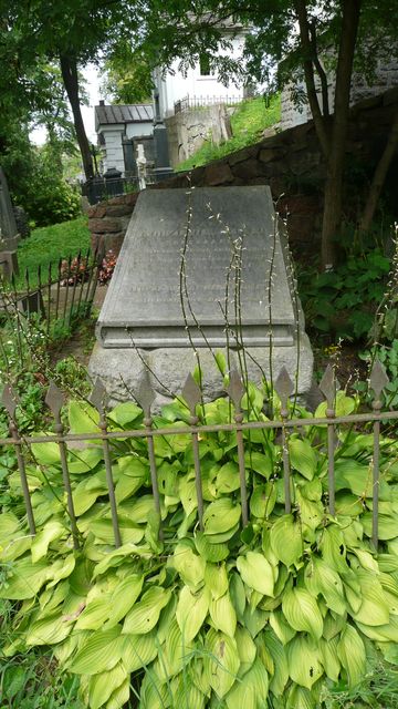 Tombstone of Jozef Korzeniewski from the Ross Cemetery in Vilnius, as of 2013.