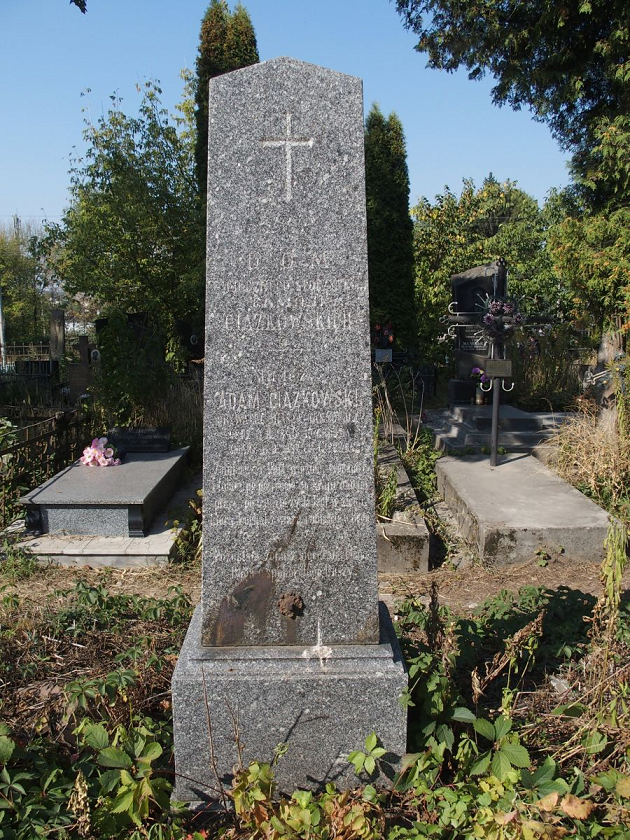 Tombstone of Adam Tsitschkovsky, Ternopil cemetery, as of 2016