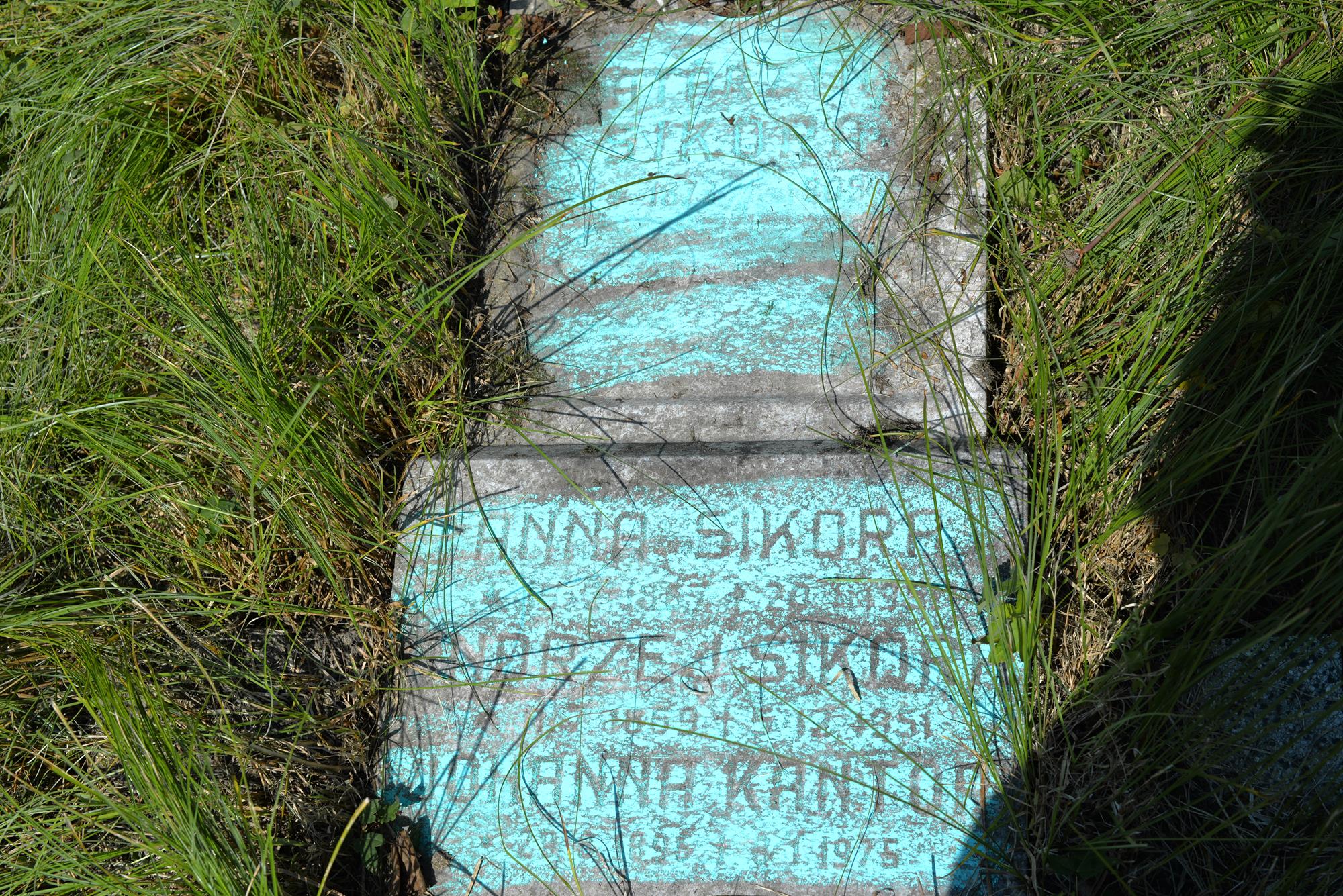 Fotografia przedstawiająca Tombstone of the Sikora family and Joahann Kantor