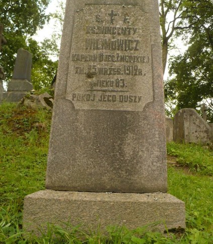 Nagrobek Wincentego Wilimowicza, cmentarz Na Rossie w Wilnie, stan z 2013