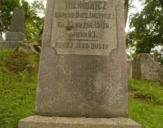 Nagrobek Wincentego Wilimowicza, cmentarz Na Rossie w Wilnie, stan z 2013