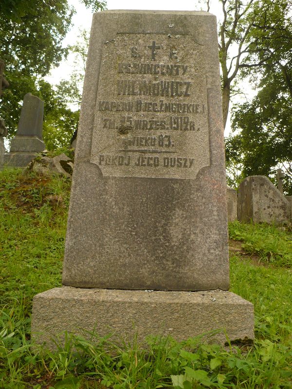 Tombstone of Wincenty Wilimowicz, Na Rossie cemetery in Vilnius, as of 2013