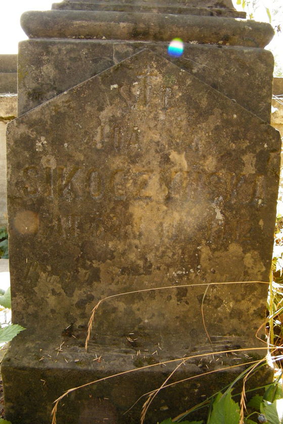 Inskrypcja na nagrobku Joanny Sikoczyńskiej, cmentarz w Tarnopolu, stan z 2016