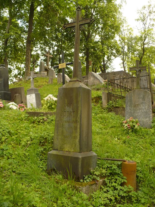 Tombstone of Jan Jodka, Na Rossie cemetery in Vilnius, as of 2013