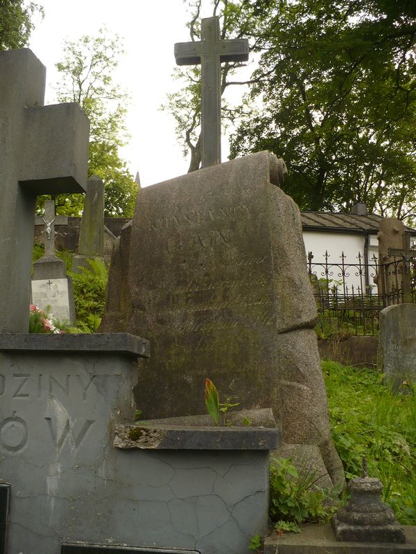Nagrobek Konstantego Gana, cmentarz Na Rossie w Wilnie, stan z 2013