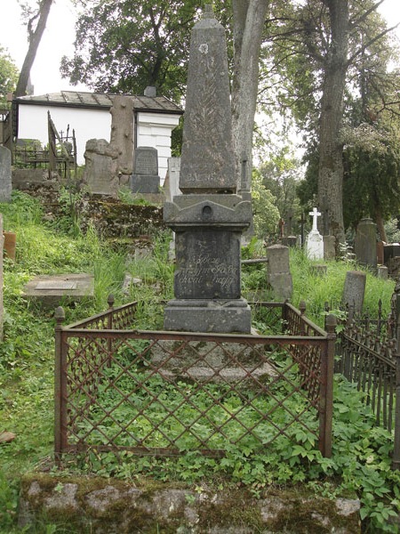 Tombstone of Kazimiera Balińska, Na Rossie cemetery in Vilnius, as of 2013