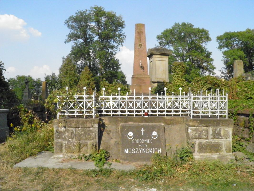 Grobowiec rodziny Moszyńskich, cmentarz w Tarnopolu, stan z 2016 r.
