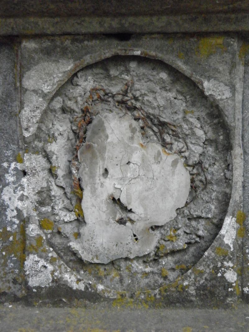 Fragment grobowca Lidii Fiderer, cmentarz w Tarnopolu, stan z 2016 r.