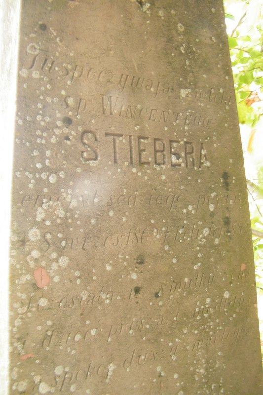 Inscription on the tombstone of Wincenty Stieber, Ternopil cemetery, as of 2016