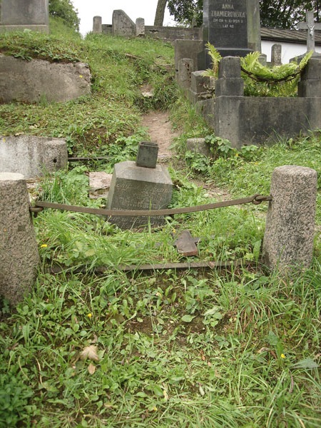 Tombstone of Wilhelm Chotkowski, Na Rossie cemetery in Vilnius, as of 2013