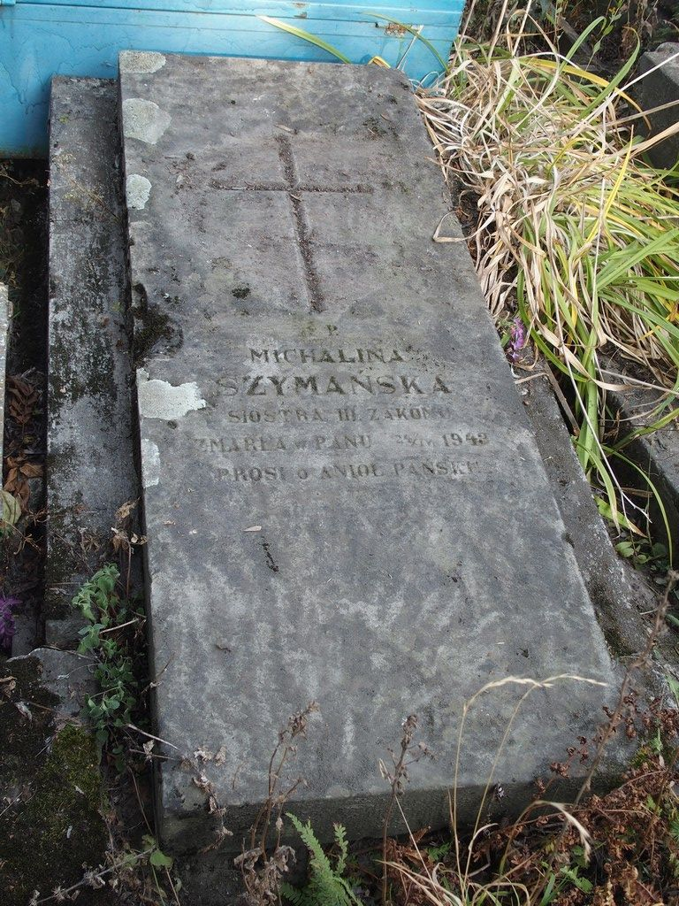 Tombstone of Michalina Szymanska, Ternopil cemetery, state of 2016