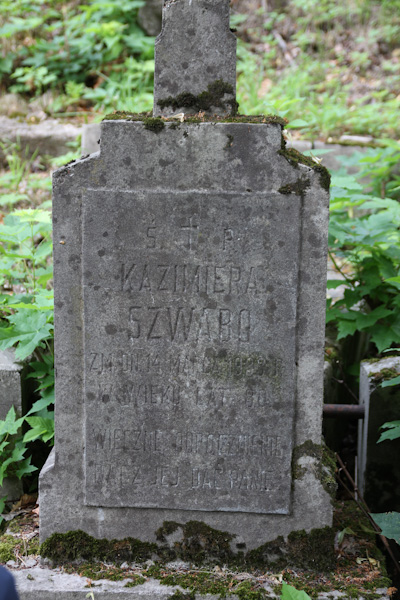 Nagrobek Kazimiery Szwabo, cmentarz na Rossie w Wilnie, stan na 2013 r.
