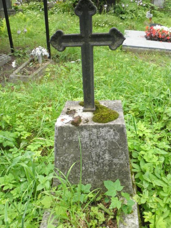 Nagrobek Marii Gan, cmentarz na Rossie w Wilnie, stan na 2013 r.