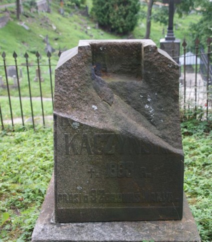 Nagrobek Napoleona Kaczyńskiego, cmentarz Na Rossie w Wilnie, stan z 2013