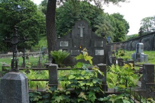 Grobowiec Wanady Łapkowskiej i rodziny Maninich, cmentarz Na Rossie w Wilnie, stan z 2013 roku