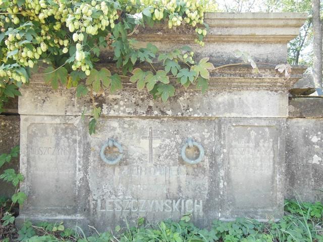Grobowiec Anieli i Bazylego Leszczyńskich, cmentarz w Tarnopolu, stan z 2016 roku