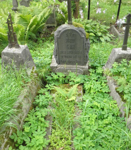 Nagrobek Janiny i Józefa Gan, cmentarz na Rossie w Wilnie, stan na 2013 r.