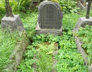 Nagrobek Janiny i Józefa Gan, cmentarz na Rossie w Wilnie, stan na 2013 r.