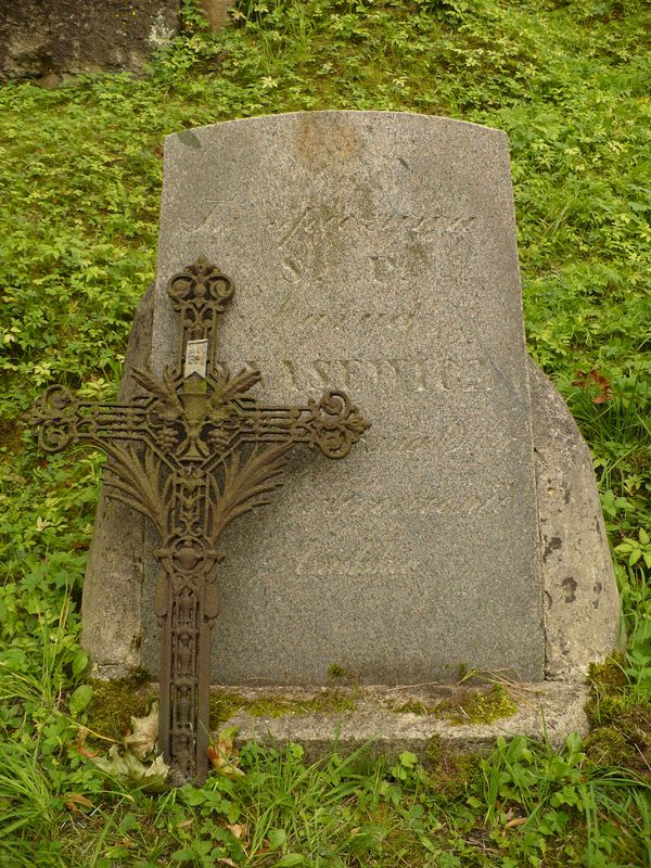 Tombstone of Maria Panasevich, Na Rossie cemetery in Vilnius, as of 2013