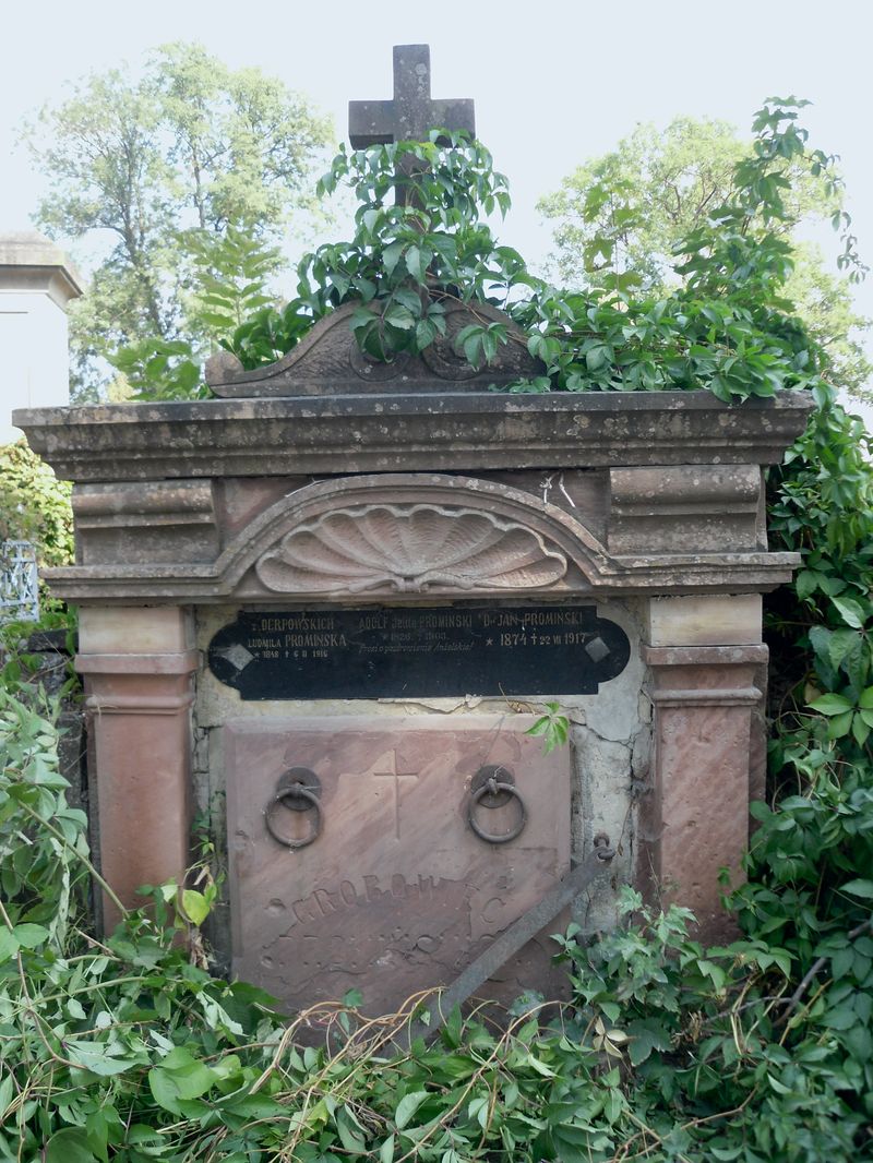 Grobowiec rodziny Promińskich, cmentarz w Tarnopolu, stan z 2016 r.
