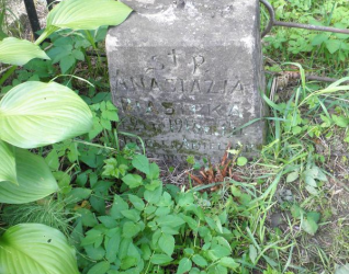 Nagrobek Anastazji Piaseckiej, cmentarz na Rossie w Wilnie, stan na 2013 r.