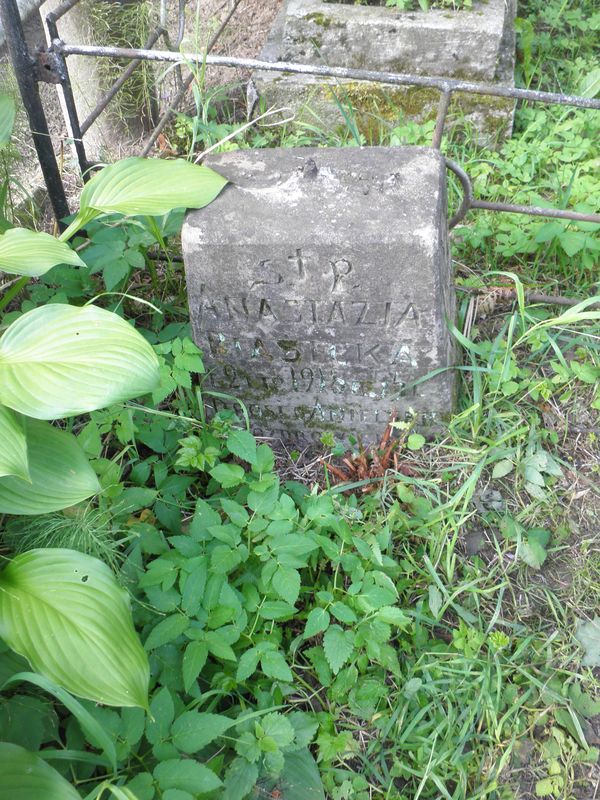 Tombstone of Anastasia Piasecka, Ross Cemetery in Vilnius, as of 2013.