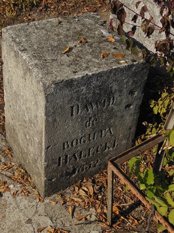 Nagrobek Dawida Halęckiego, cmentarz w Tarnopolu, stan z 2016 roku