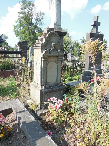 Tombstone of Anna Szczyrska and Maciej Szczyrski from the cemeteries of the former Ternopil district, as of 2016.