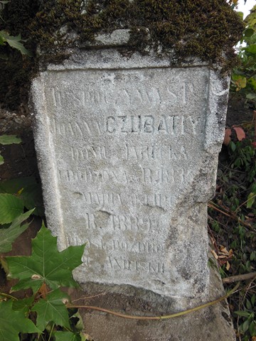 Fragment of a tombstone of Andrew Moskva from the cemeteries of the former Ternopil district, as of 2016.