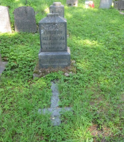 Nagrobek Marii Zaleskiej, cmentarz Na Rossie w Wilnie, stan z 2013