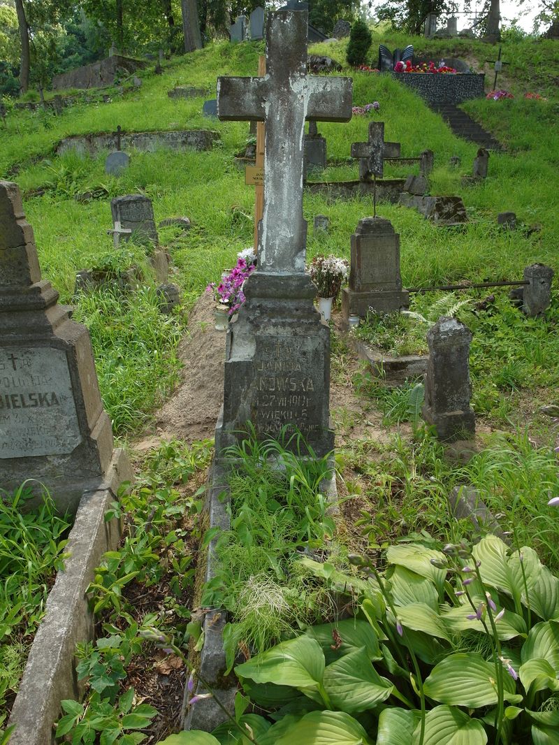 Tombstone of Janina Janowska, Ross cemetery in Vilnius, as of 2015.