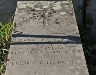 Nagrobek Romana i Zofii Walków, cmentarz w Tarnopolu, stan z 2016