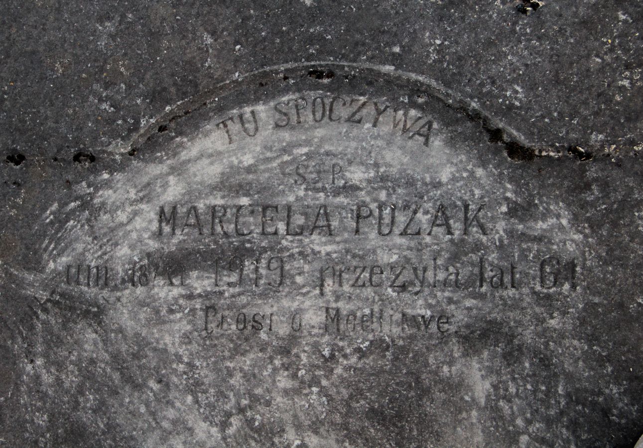 Gravestone of Marcela Puzak, cemetery in Ternopil, state of 2016