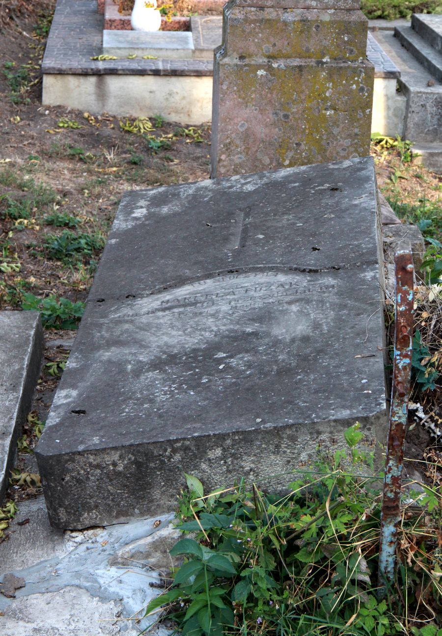 Gravestone of Marcela Puzak, cemetery in Ternopil, state of 2016