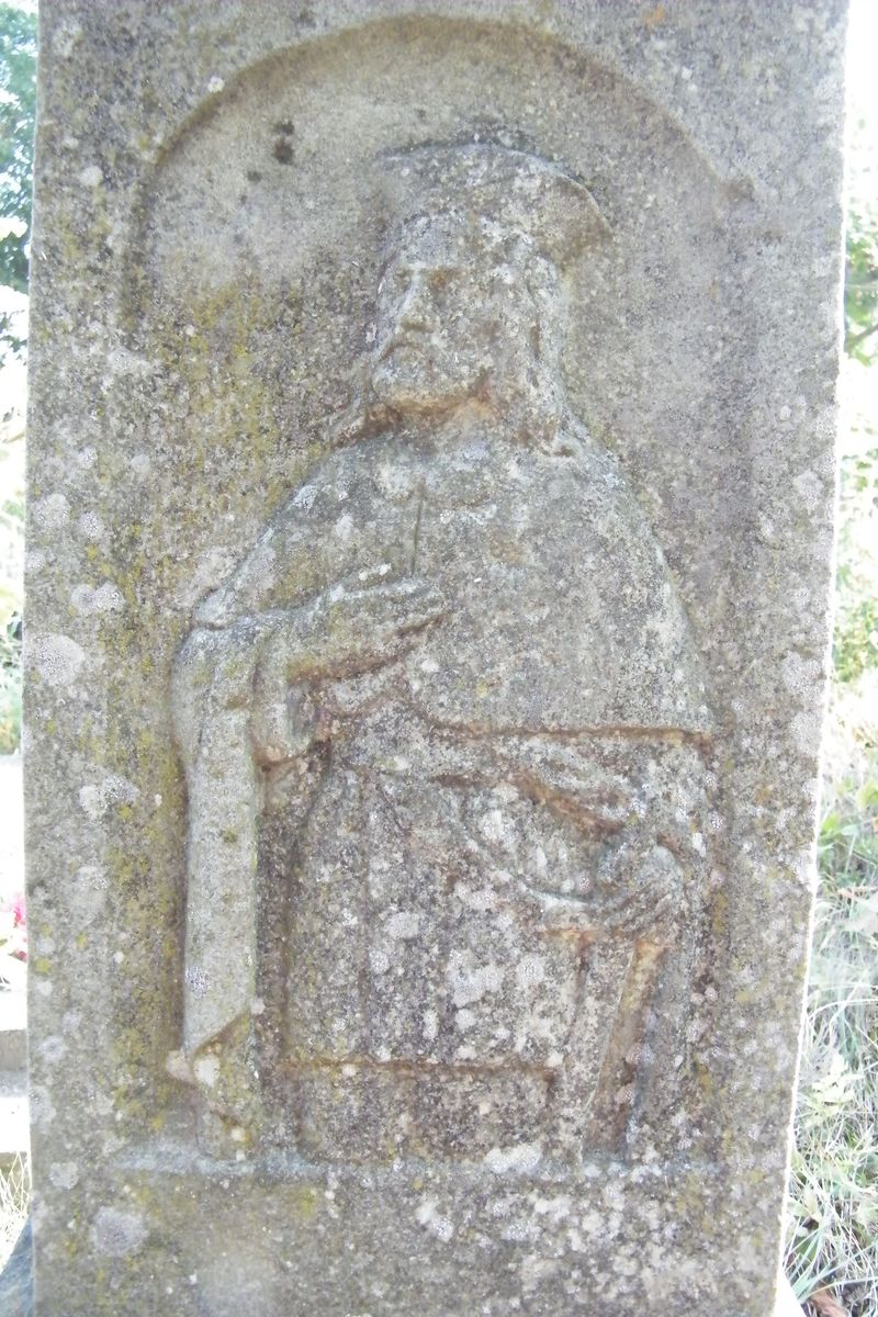 Fragment nagrobka Ludwika Dziedzica i Rozalii Korszowskiej, cmentarz w Tarnopolu, stan z 2016 r.