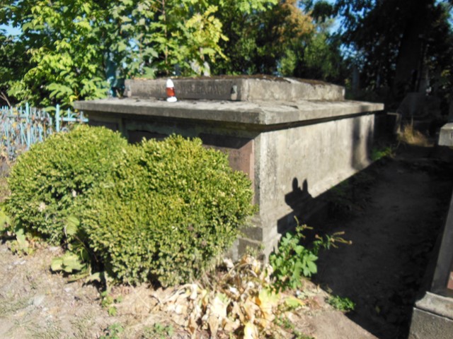 Grobowiec rodziny Wójcików, cmentarz w Tarnopolu, stan z 2016 roku