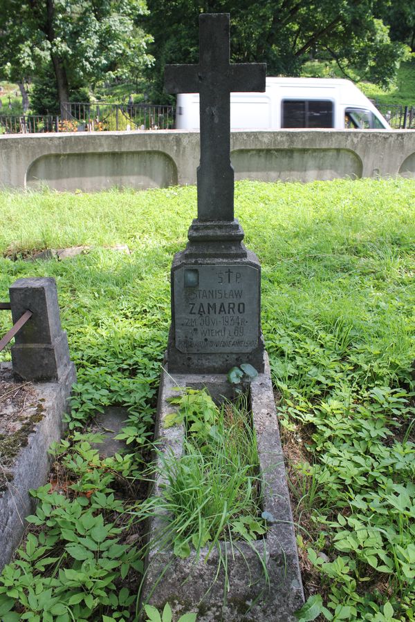 Tombstone of Stanislaw Zamaro, Na Rossie cemetery in Vilnius, as of 2013