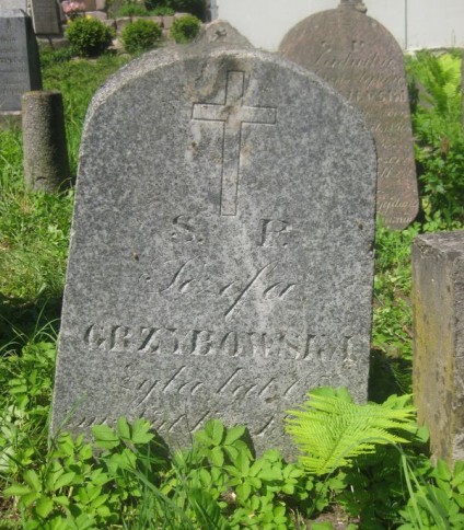 Nagrobek Józefy Grzybowskiej, cmentarz Na Rossie w Wilnie, stan z 2013