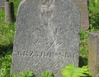 Nagrobek Józefy Grzybowskiej, cmentarz Na Rossie w Wilnie, stan z 2013