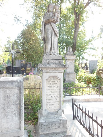 Tombstone of Kasper Zielinski, Ternopil cemetery, as of 2016