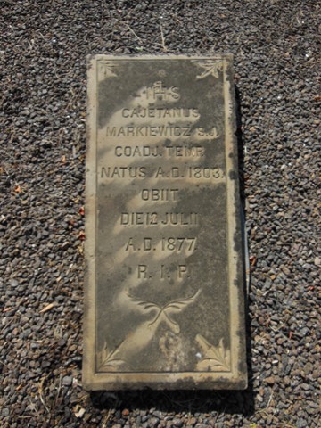 Tombstone of Kajetan Markievich, Ternopil cemetery, state of 2016