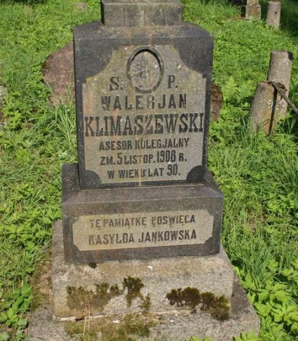 Nagrobek Anieli i Waleriana Klimaszewskich, cmentarz na Rossie w Wilnie, stan z 2013 r.
