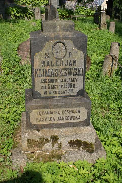 Nagrobek Anieli i Waleriana Klimaszewskich, cmentarz na Rossie w Wilnie, stan z 2013 r.