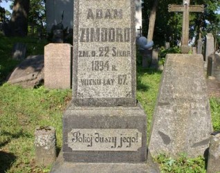Nagrobek Adama i Antoniny Zimodro, cmentarz na Rossie w Wilnie, stan z 2013 r.