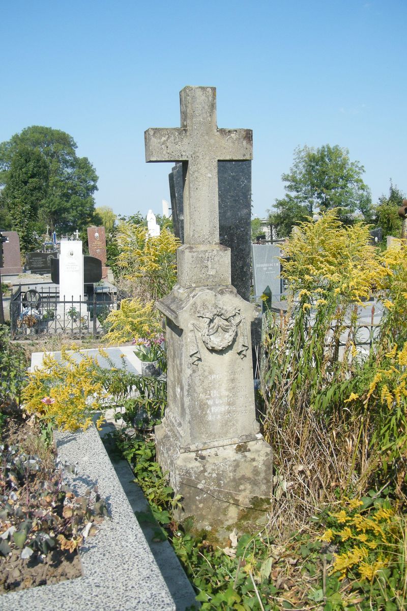 Nagrobek Karola Kożuchowskiego, cmentarz w Tarnopolu, stan z 2016 r.