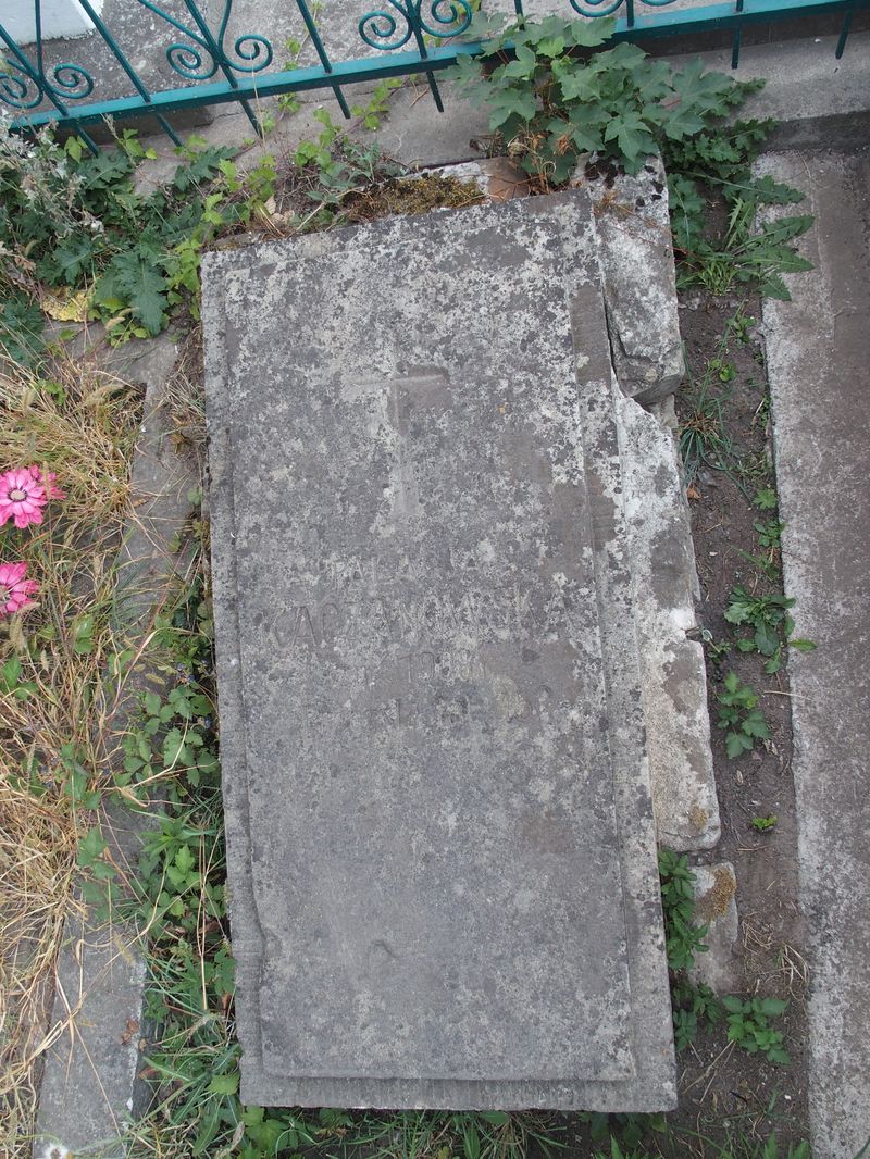Nagrobek Pelagii Kaczanowskiej, cmentarz w Tarnopolu, stan z 2016 r.